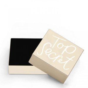 ♠ Kate Spade All that Glistens "Top Secret" Box NIB Gold New Trinket Jewelry